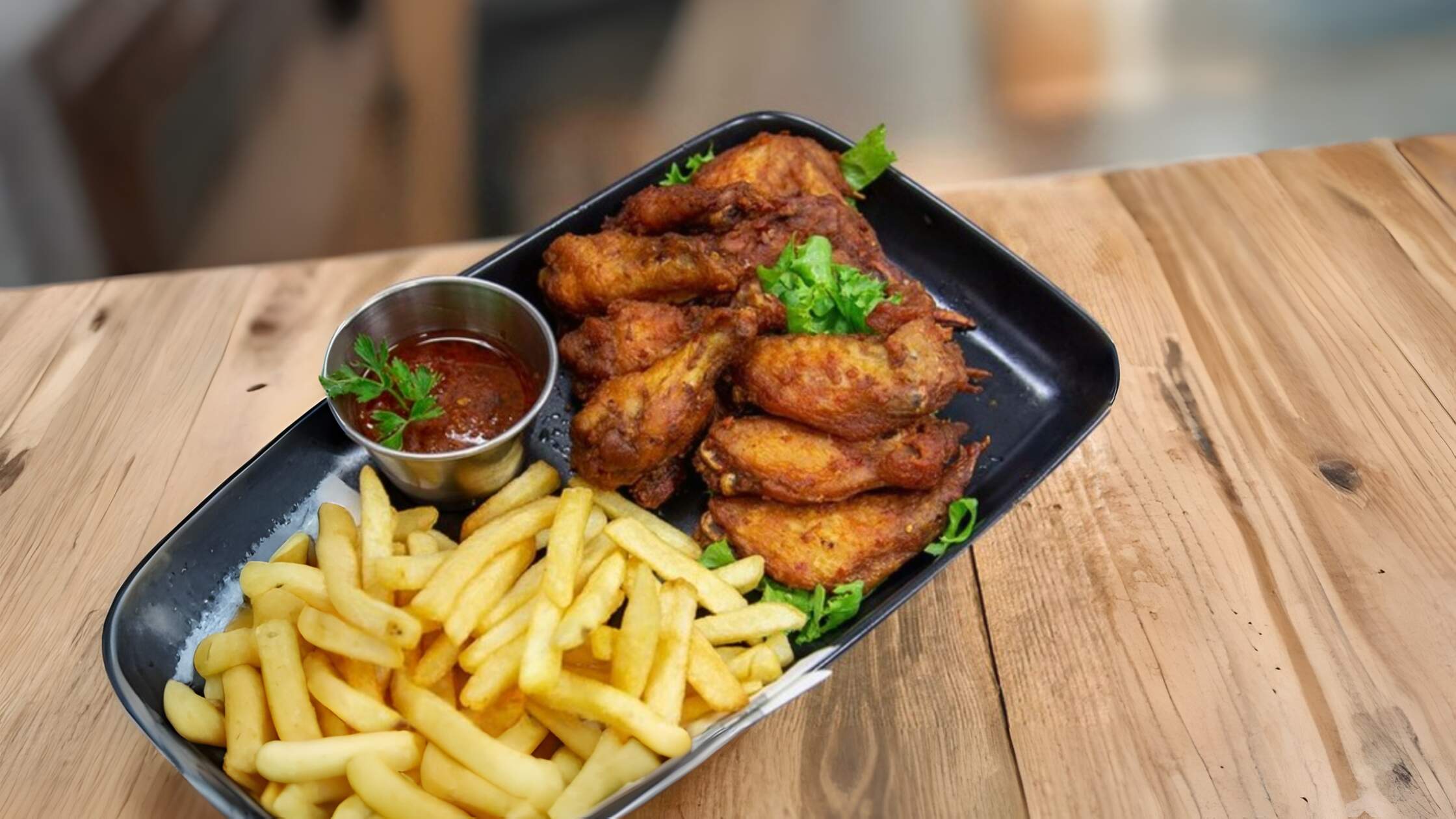 Buffalo Chicken and Fries from Breakfast to Breakfast