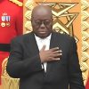 Former President of Ghana Nana Akufo-Addo reciting the National Pledge.