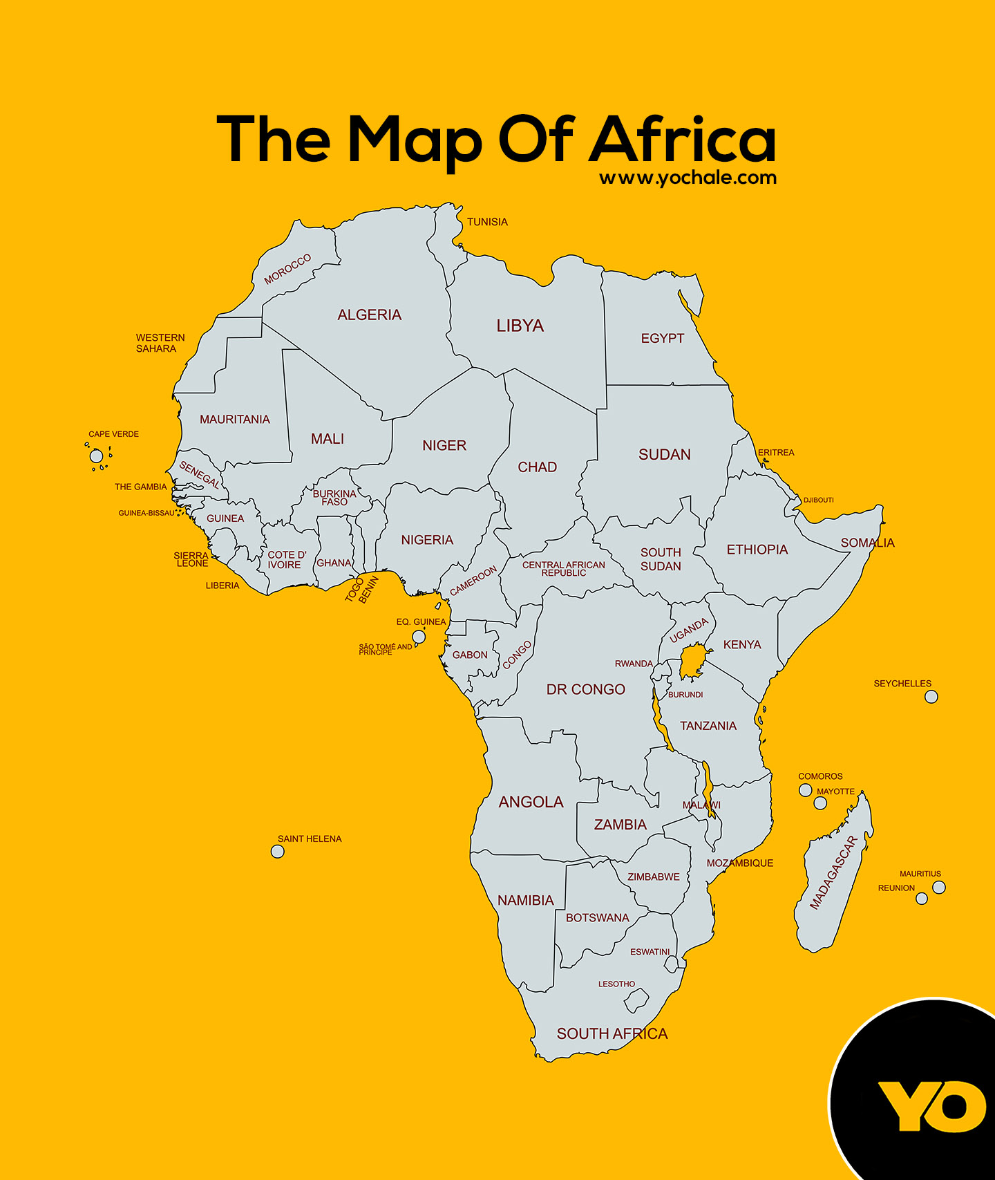 COUNTRIES BY CONTINENT AFRICAN COUNTRIES visual data 3